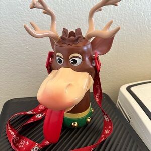 Disney Reindeer Sippy Cup with Red Strap